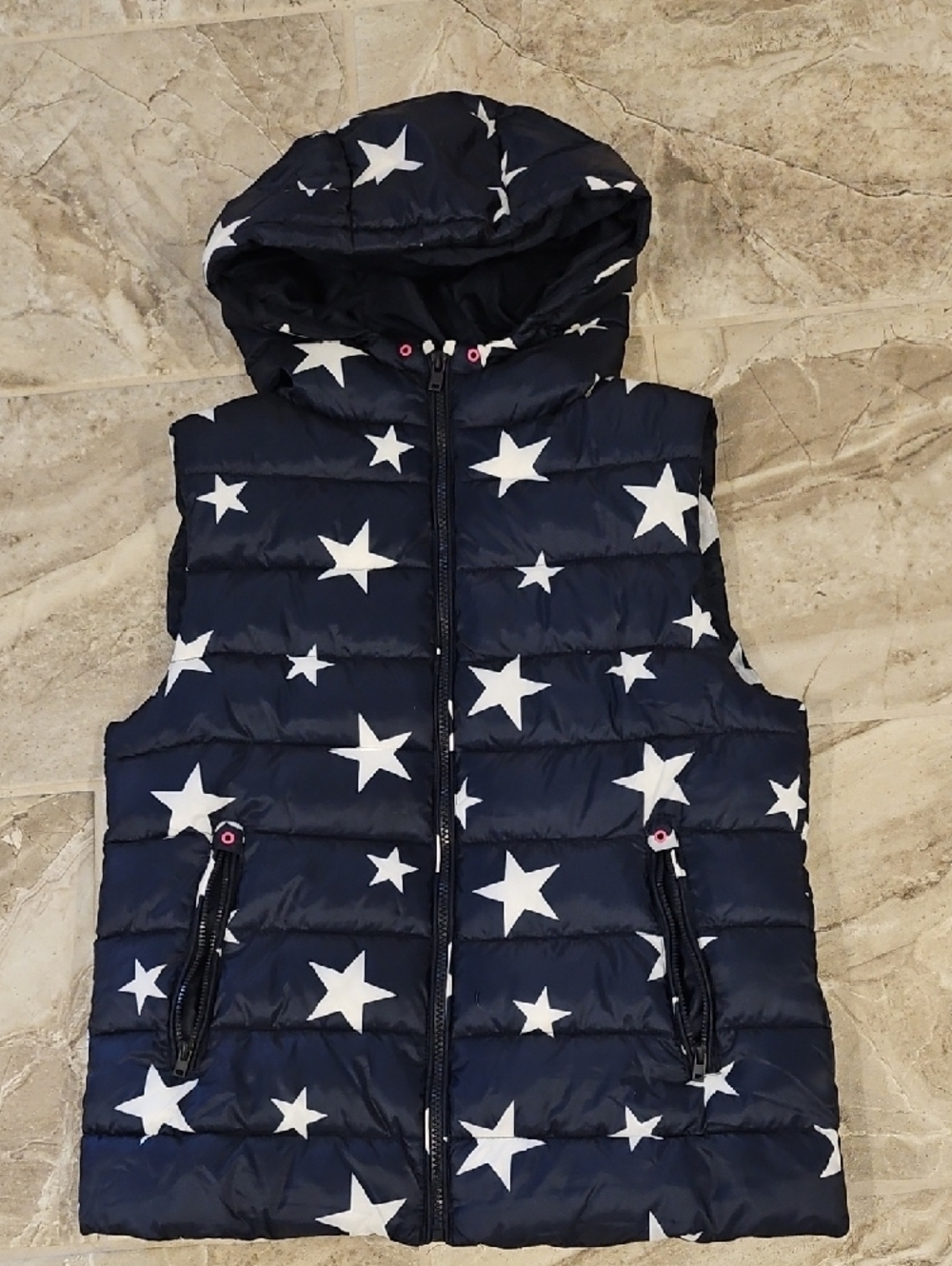 Zara Girls Navy Quilted Outerwear Vest